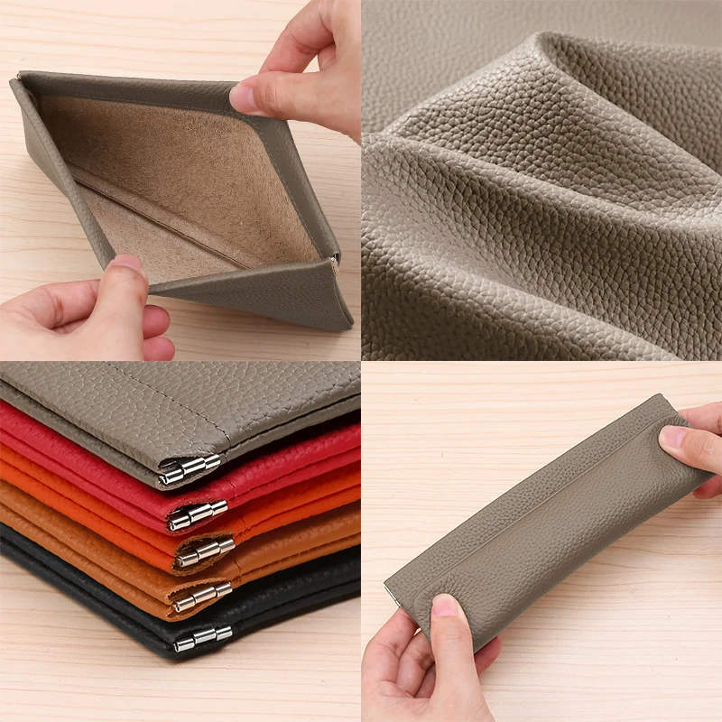 Bolso de mano de cuero PU ultrafino, portátil, de gran capacidad, puede contener teléfono móvil, monedas, versión coreana, bolsa de almacenamiento de maquillaje diario.