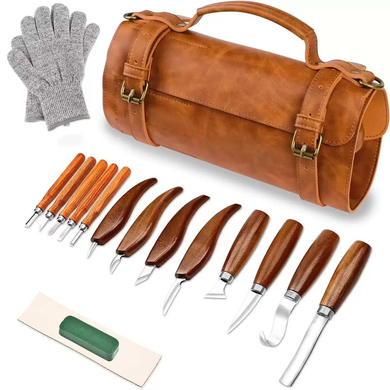 

Wood Carving Kit Knife Set Wood Whittling Kit for Beginners Knife Woodworking DIY Tools Set
