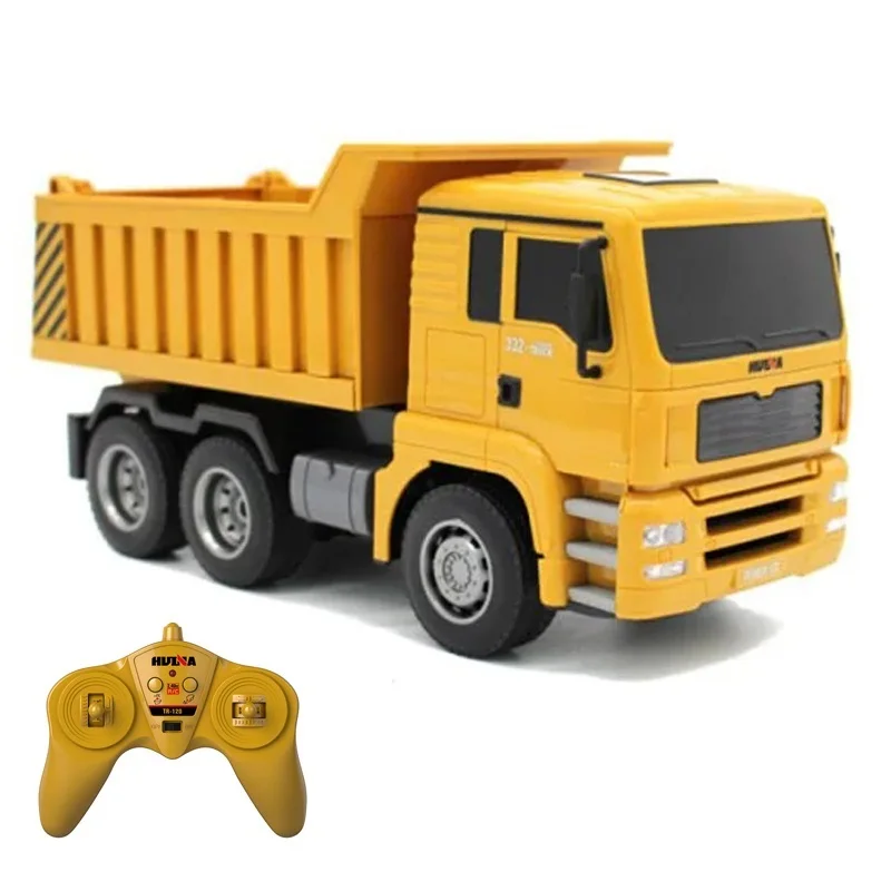 Huina 575 1332 R/C Engineering Machine Remote Control Tractor Car Alloy Timber Grapplo Dump Truck Toys Vehicle