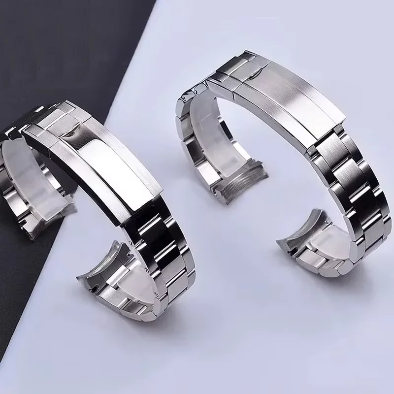 904L Watchbands For Rolex SUBMARINER DAYTONA Men Folding Clasp Watch Strap Solid Stainless Steel Watch Bracelet 20mm 21mm