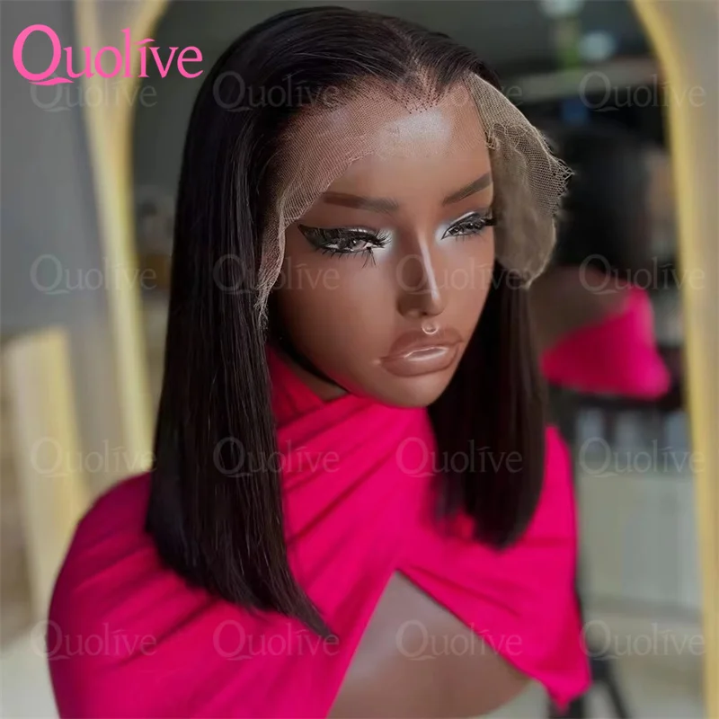 

250% Density 13x4 13x6 Hd Lace Front Human Hair Wigs For Women Brazilian Straight Short Bob Glueless Wigs 5x5 Lace Frontal Wigs