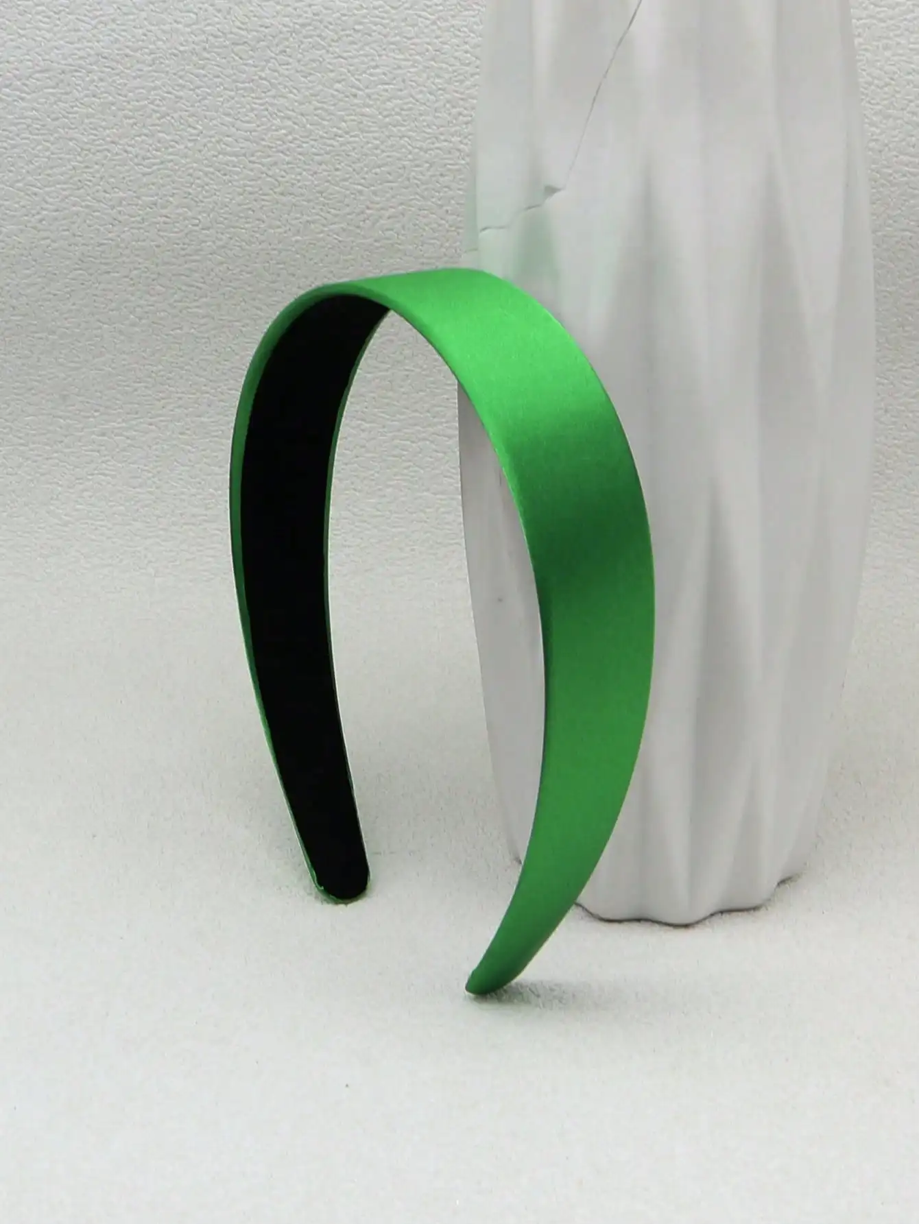 

Зеленая однотонная тканевая повязка на голову для женщин, модный простой аксессуар для волос, обруч для волос