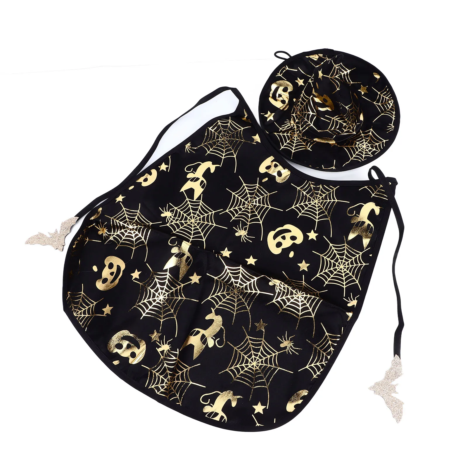 مجموعة رأس اليقطين للحيوانات الأليفة للهالوين نمط شبكة العنكبوت قابل للتعديل مجموعة أزياء الحيوانات الأليفة الغامضة لتجمعات الحيوانات الأليفة #4