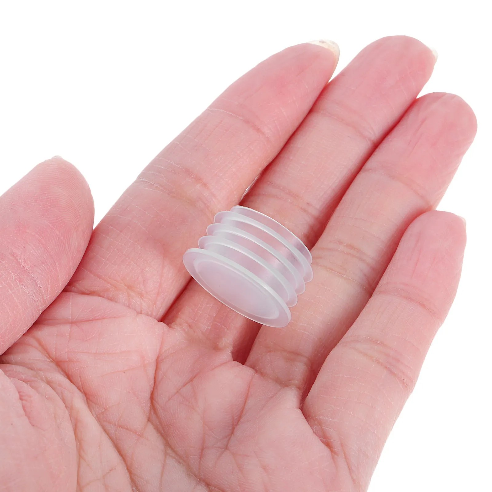 100Pcs Plastic Bottle Caps Plugs Transparent Threaded Dustproof Seal Lids Replacement for Mason Jar Covers Milk Bottles