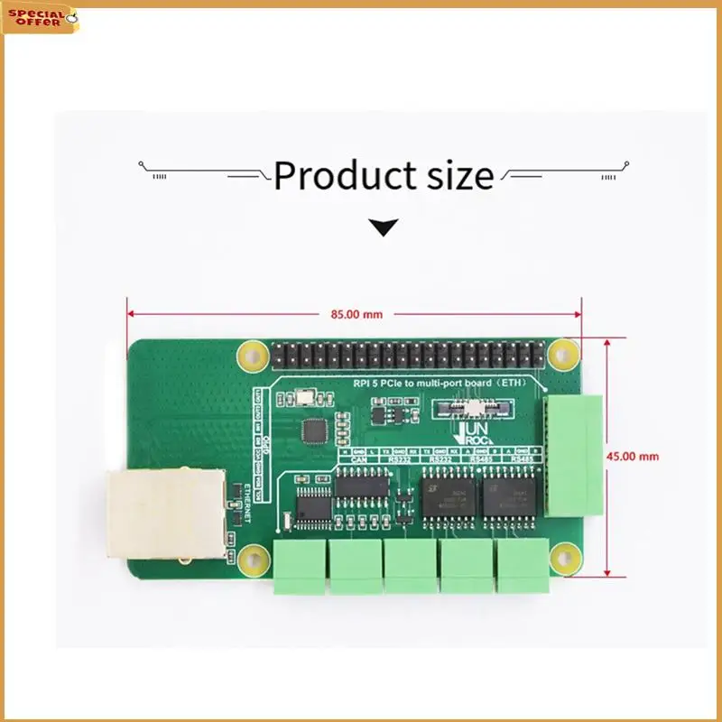 A69Z untuk Raspberry Pi 5 Pcie Ke RJ45 Gigabit Ethernet Adaptor Papan Pcie Ke Gigabit ETH Papan untuk Raspberry Pi 5 Plug And Play