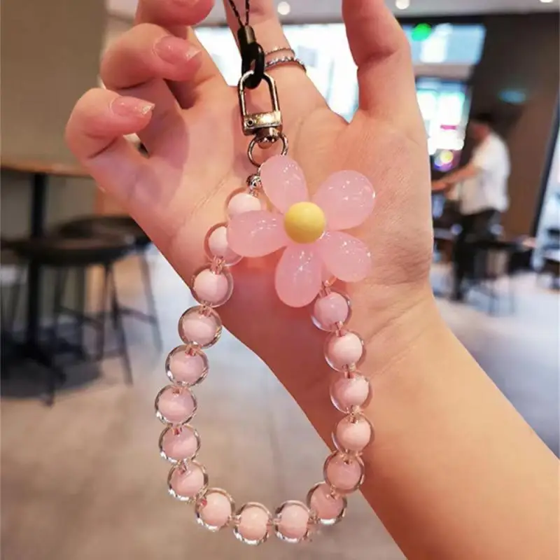 Portable Anti-lost Phone Charm Strap Gift For Friends Beaded Phone Chain Lightweight Convenient Universal Cellphone Pendant