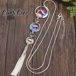 Cring Coco Round Necklaces Trends Aesthetics Zinc Alloy Necklaces Atmosphere Popular Fashion Jewelry Accessory for Women 2023