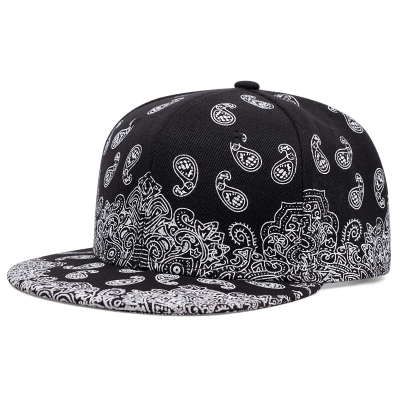 2024 New Cashew Flower Trendy Men\'s and Women\'s Street Dance Hat Handsome and Versatile Baseball Hat