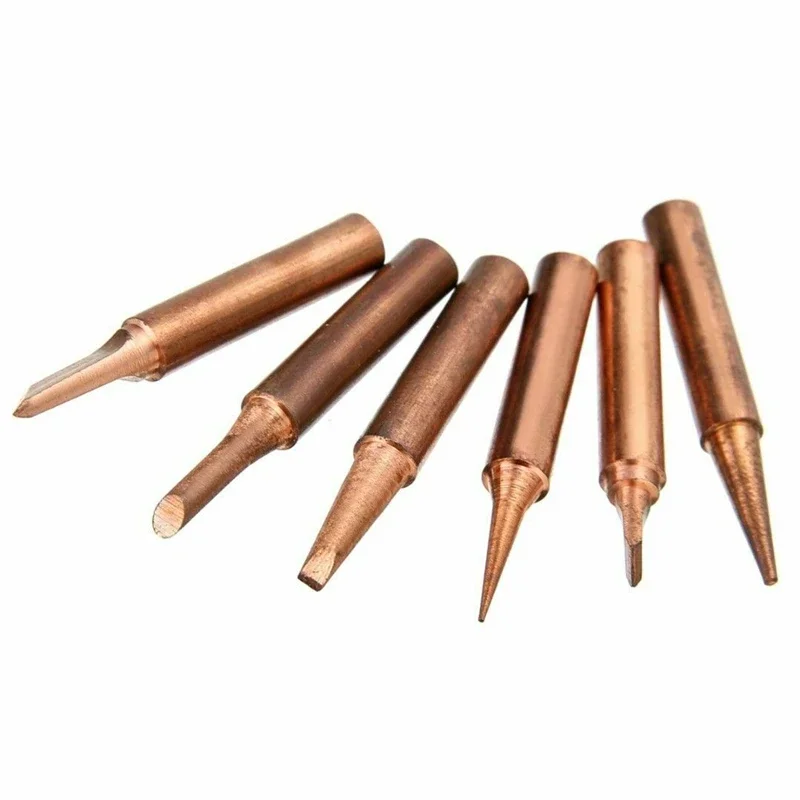 900M-T Pure Copper Soldering Iron Tip 900M-T-0.8D 1.2D 3.2D I SK SI 2C 4C Solder Tips Welding Head BGA Solder Tools