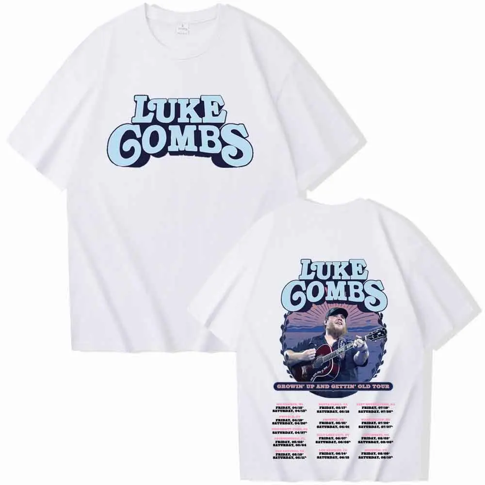 Luke Combs Tour 2024 T-shirt Women O-neck Summer Casual Shirt Oversized T Shirt T Shirt for Men Regular Printing