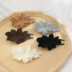 5pcs Double flower hair grab, suitable for ladies and girls, fixed hair, suitable for thick and thin hair, hair accessories, hai