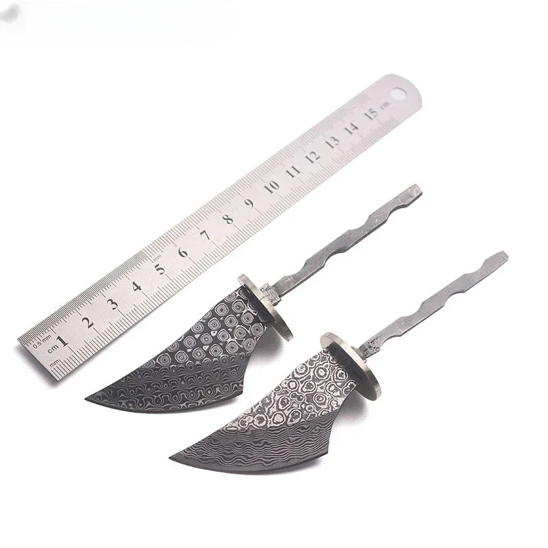 Swayboo Damascus Steel Straight Knife Fixed Blade Diy Semi - Finished Manual Knife Forging Damask Steel Camping Knif Accessories