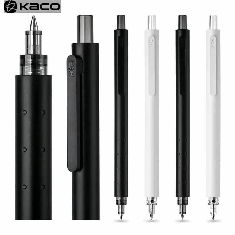 New Xiaomi Gel Pen 0.5mm Press Gel Pen Black Ink Simple Ballpoint Pen Smooth Writing for School&Office Youpin KACO Brand