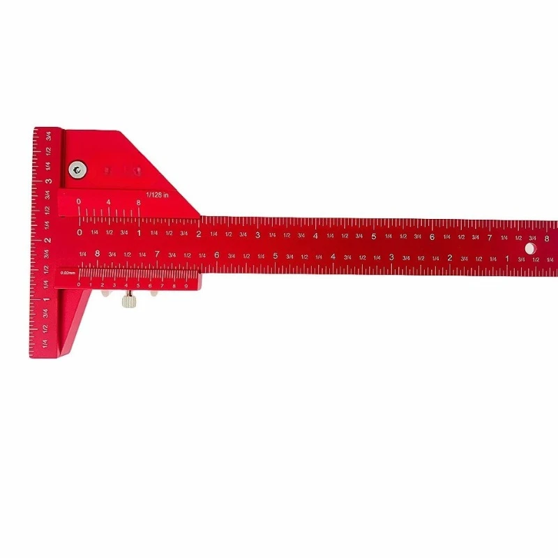 

WoodworkingMultifunctional Scribing Ruler, Aluminum Alloy T-Ruler, Woodworking Scriber, Multifunctional Measuring Ruler, Scriber