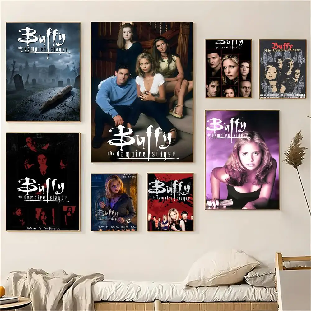 Movie B-Buffy The Vampire Slayer Poster Decorative Wall Art Stickers Mural For Home Living Room Hallway Decor Gift