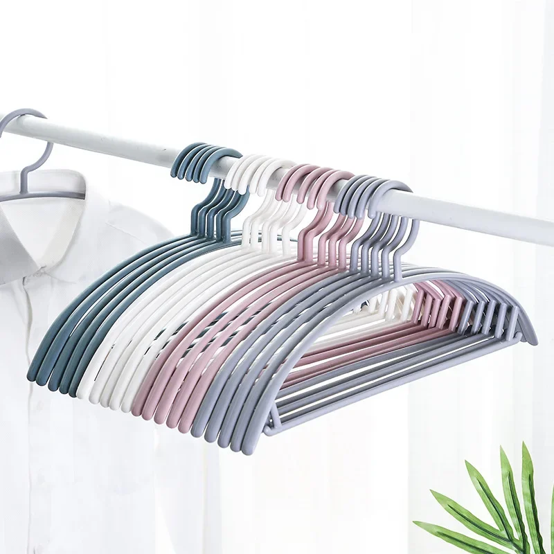 Clothes Hanger Household Seamless  Hook  Rack Clothes Hanger--Random Color--10pcs/piece