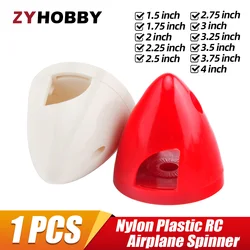 1 Uds. Spinner de hélice de cono de avión RC de plástico de nailon rojo/blanco 1,5 