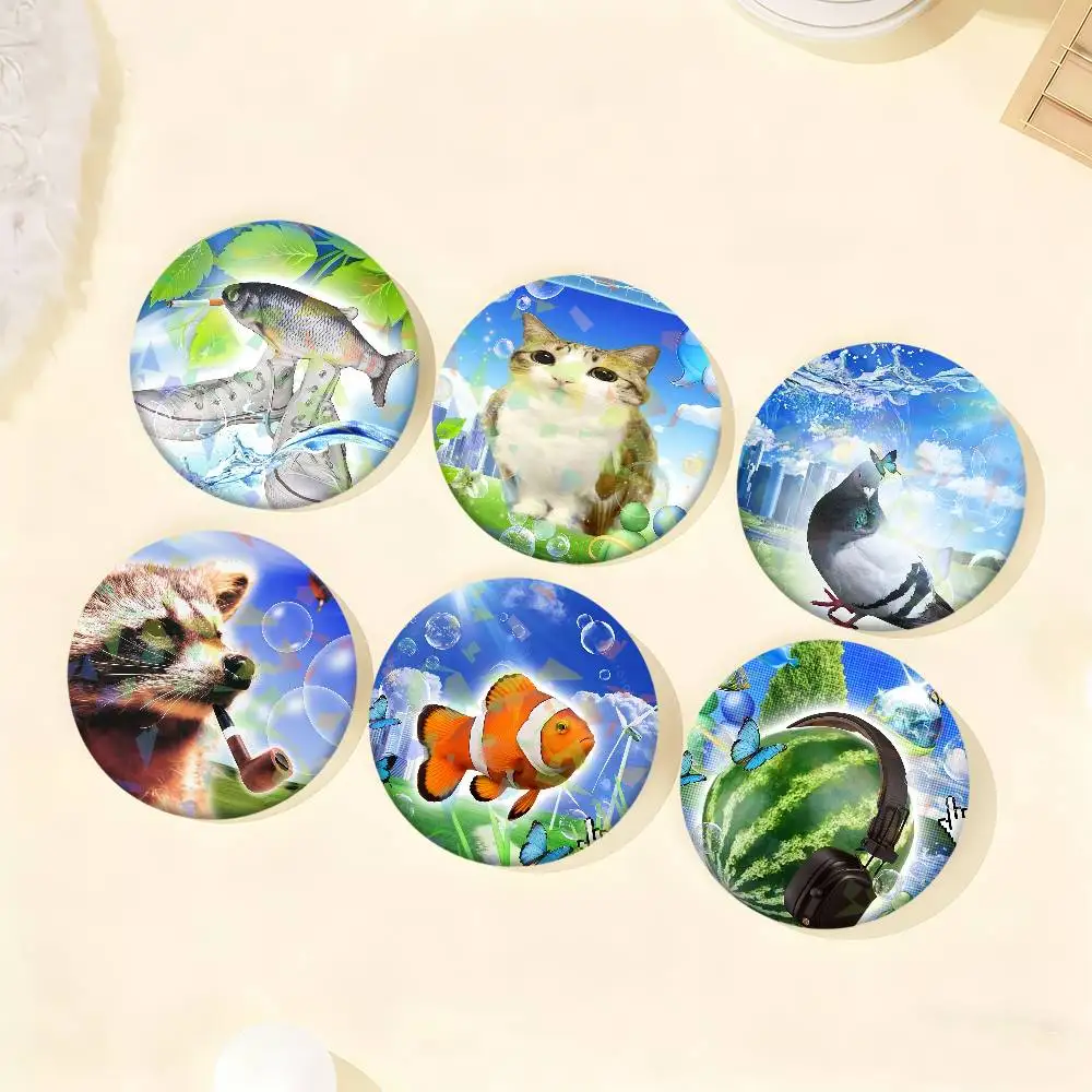 Frutiger Aero Art Creative Anime Series Emaille Pins Abzeichen Metall Brosche für Tasche Kleidung Dekor