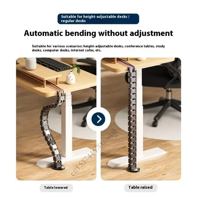 منظم كابل الأفعى صينية مرنة إدارة كابل الأفعى الأنبوب القابل للتعديل كابل سلك منظم التنظيم P9YB #2