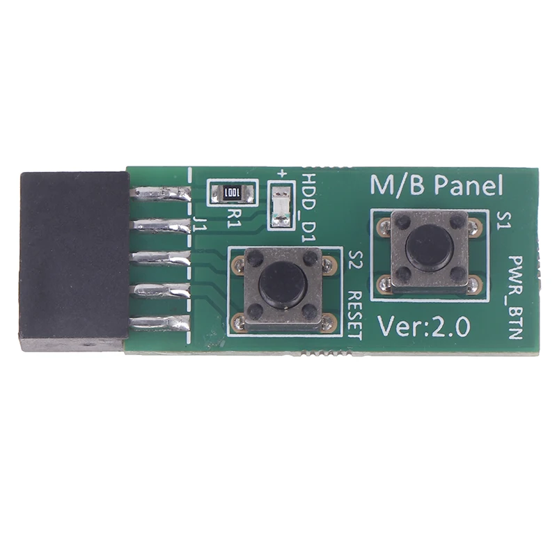 2x5-pins naar resetknop + aan/uit-knop Switch Board-adapter met HDD LED-indicator voor desktop-pc voor WIN7/10/11 Linux OS