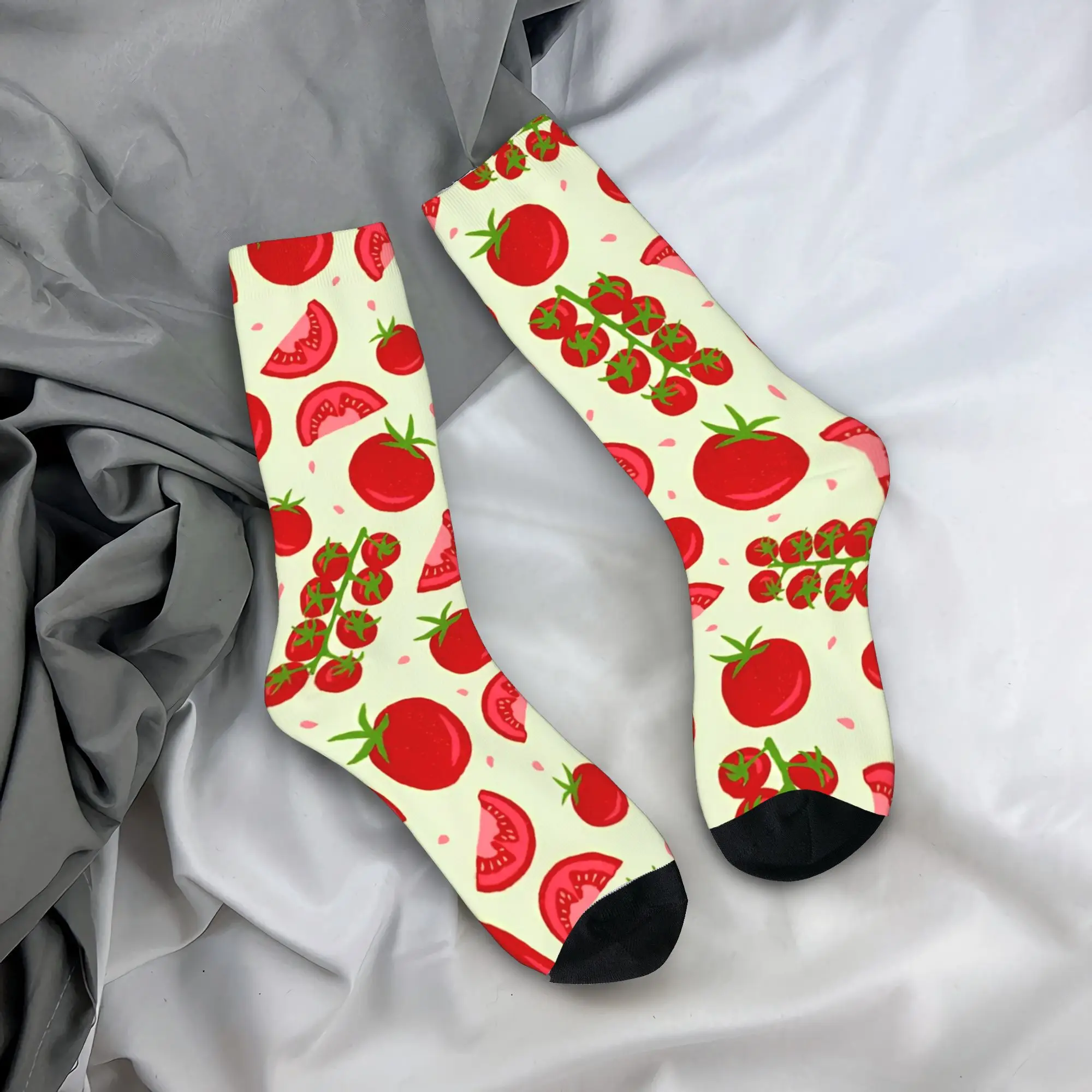 

Tomatoes Delicious Socks Fashion Stockings Men's Comfortable Skateboard Socks Spring Printed Non Slip Socks
