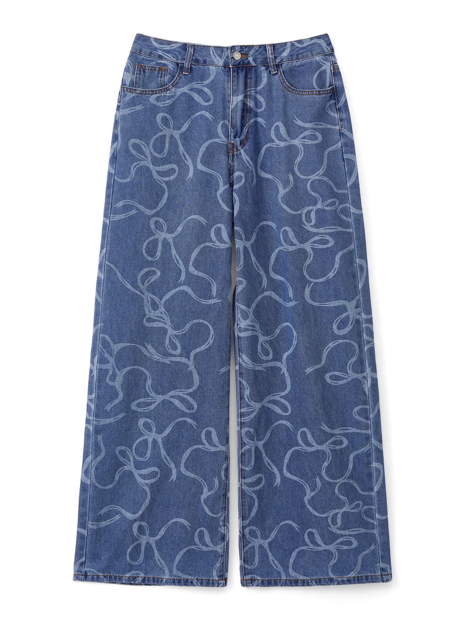 

Женские винтажные брюки-палаццо с высокой талией и цветочным принтом, повседневные свободные брюки-клеш в стиле бохо, джинсы