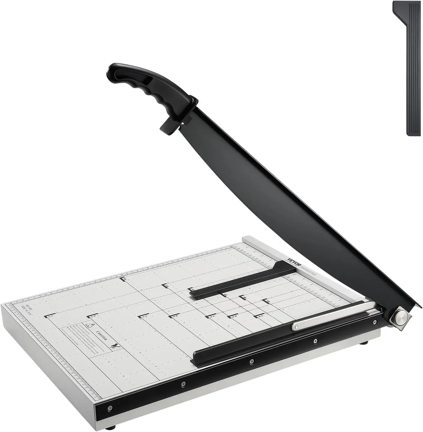 VEVOR Paper Cutter, 18 in Cut Length Guillotine Trimmer, 15-Sheet Capacity, Heavy-Duty Paper Cutter with Security Guard Rail/Bla