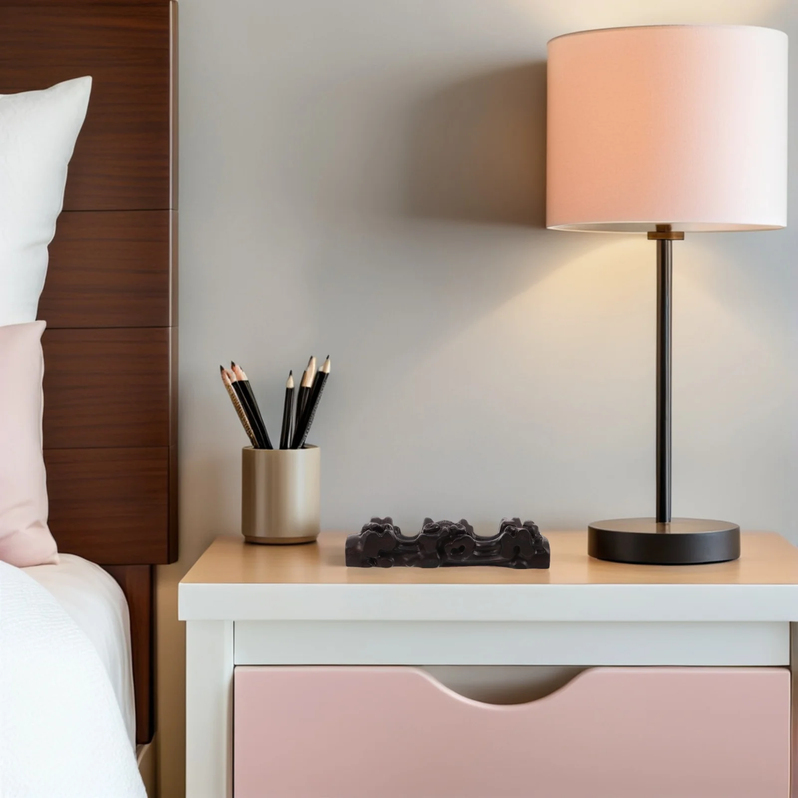 

Flute Display Stand Handcrafted Wood Holder for 2 Bamboo Flutes Elegant Carved Design Multiuse As Pen Rest Music Instrument