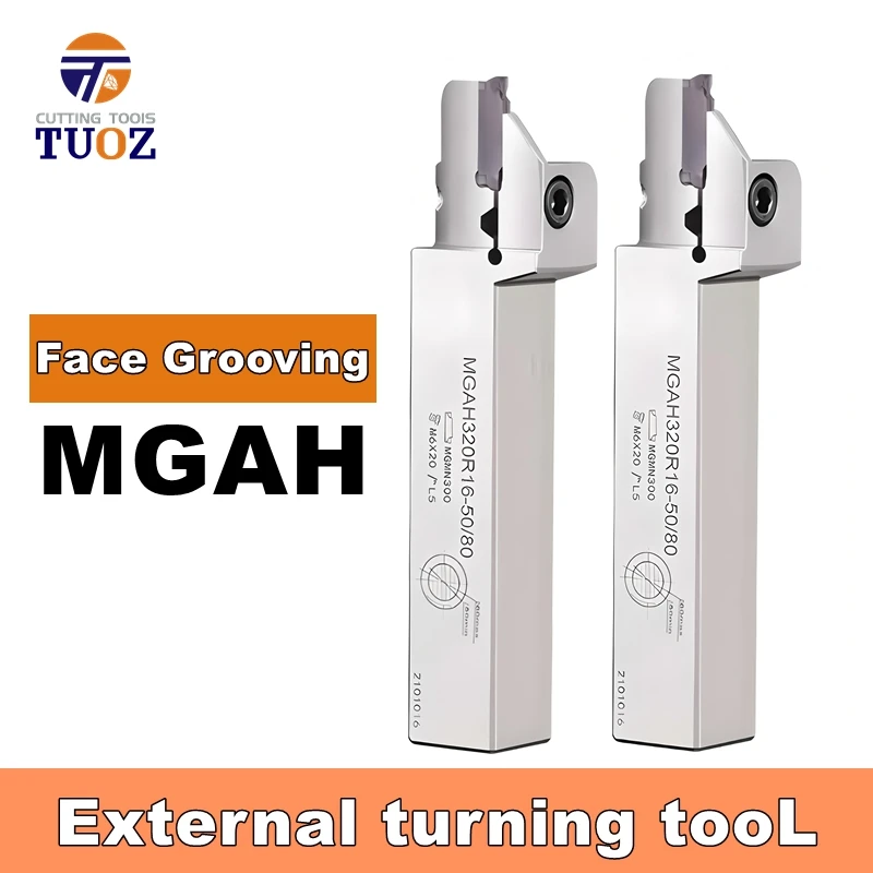 

TUOZ Держатель инструмента для лица с ЧПУ MGAH320R MGAH325R Держатель инструмента с обратной дугой и канавками Белая пружинная сталь Ударопрочная канавка для лицевой дуги