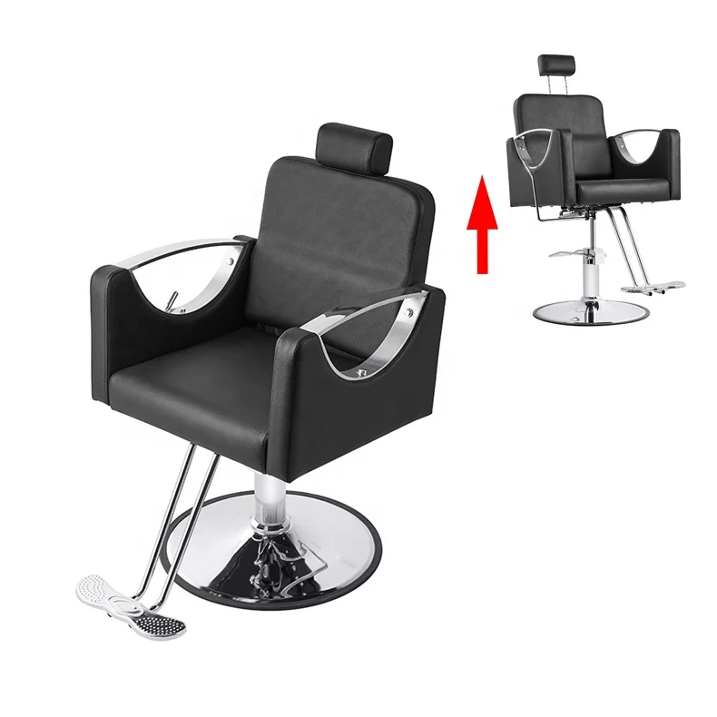 

Black Hydraulic Recline Barber Chair Salon Chair for Hair Stylist Shampoo Beauty Salon Equipment
