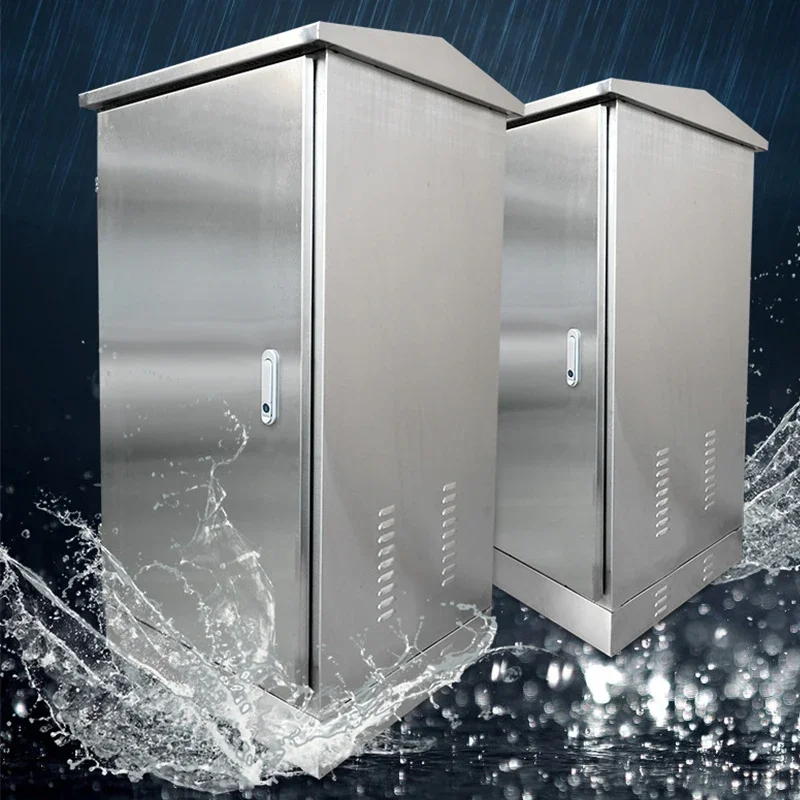 OEM Customized Stainless Steel SS316 Marine Outdoor Telecom Storage Cabinet with Air Conditioner Cooling System