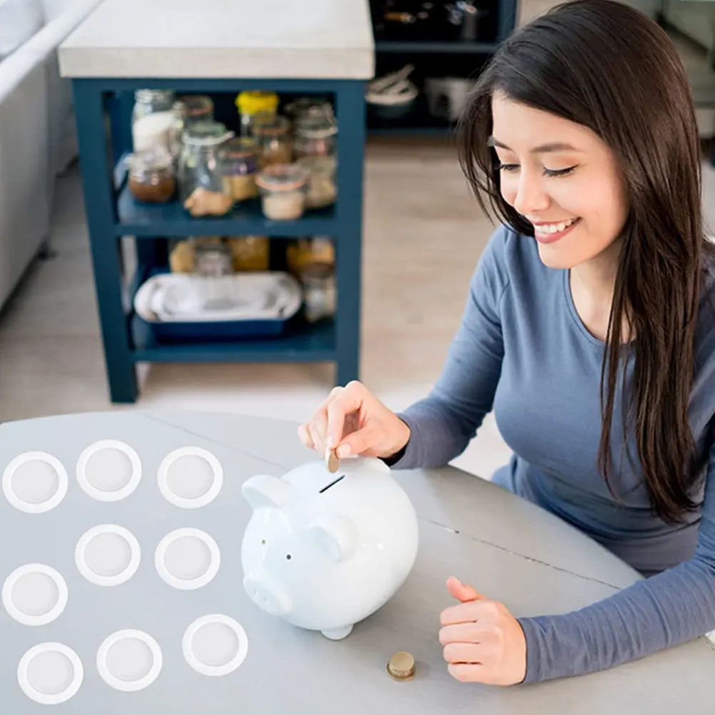 20Pcs Plastic Piggy Bank Bottom Caps Reusable Smooth Stopper Plugs for Saving Boxes Money Jars and Plaster Figurines Covers