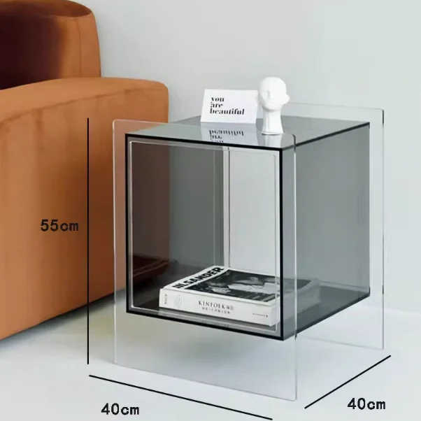 Acrylic Bedroom Bedside Table Side Cabinet Modern Simple Bedside Small Cabinet Transparent Small Storage Cabinet