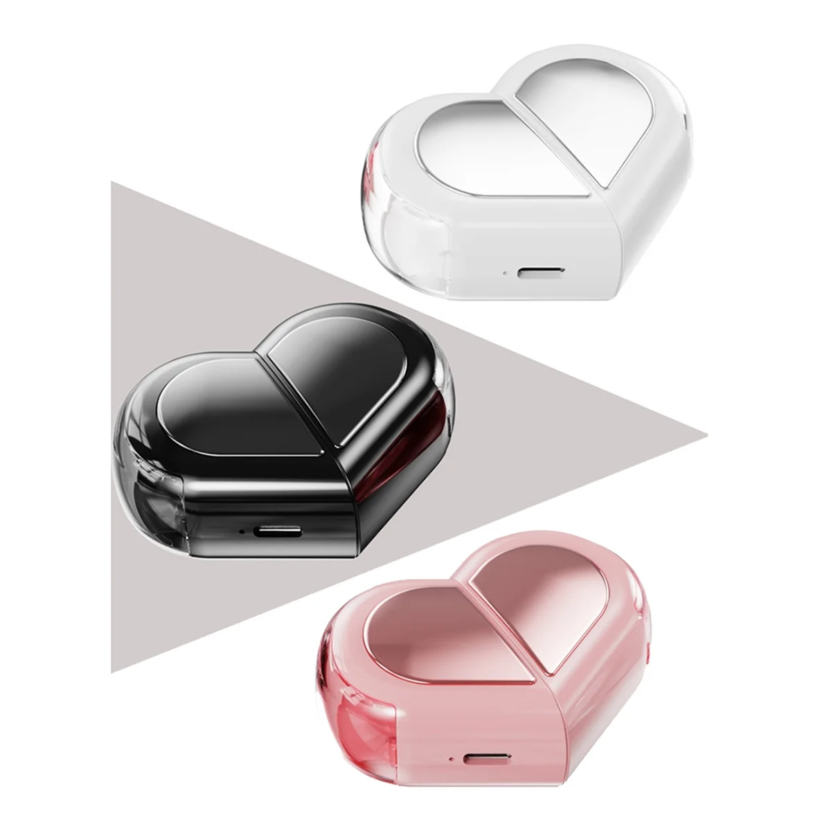 A57G-bezprzewodowe słuchawki Bluetooth 5.3 w kształcie serca TWS słuchawki douszne w kształcie serca słuchawki dla par słuchawki dla graczy czarne