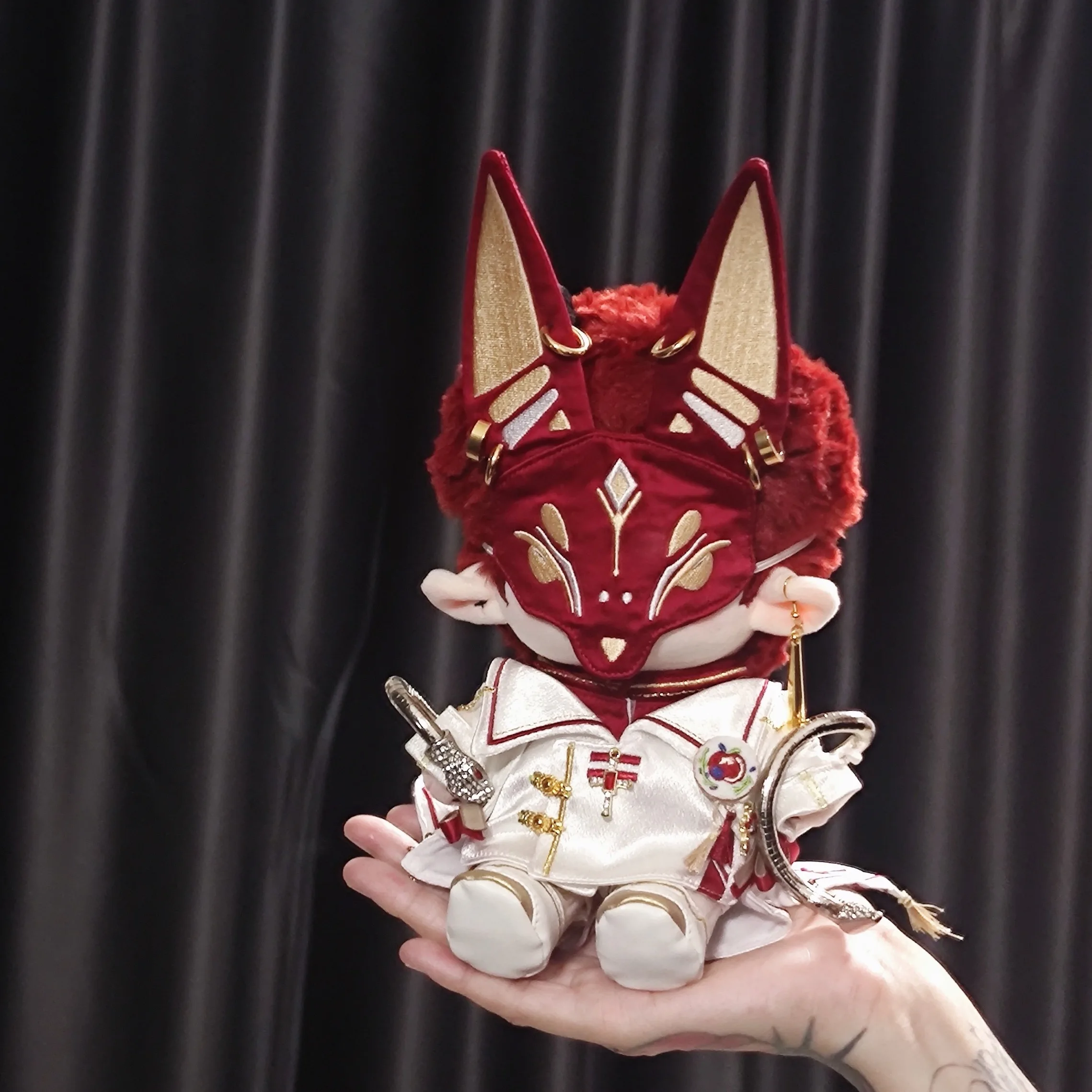Adam\'s Western Mythology Series Fox Mask Coat PantsClothing Suit Outfit No Attribute 20cm Plush Doll Costume Clothes Accessories