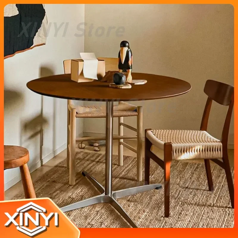 Premium Luxury Negotiation Table for Household Dining Small Apartment Medieval Retro Small Coffee Table Nordic Style Balcony