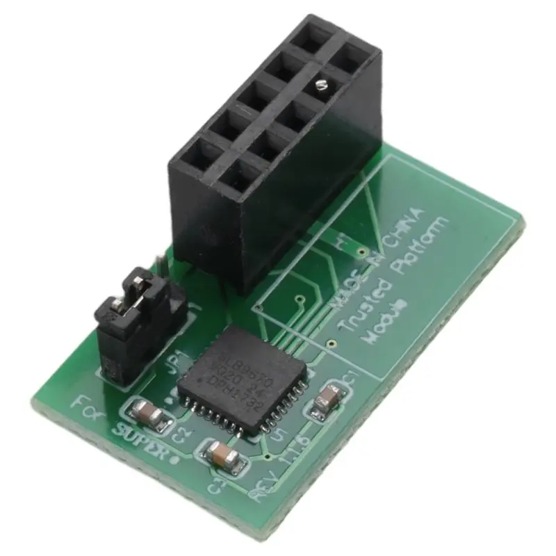 1 PC 10 Pin SPI TPM 2.0 Module Green Module Trusted Platform For Supermicro AOM-TPM-9670H