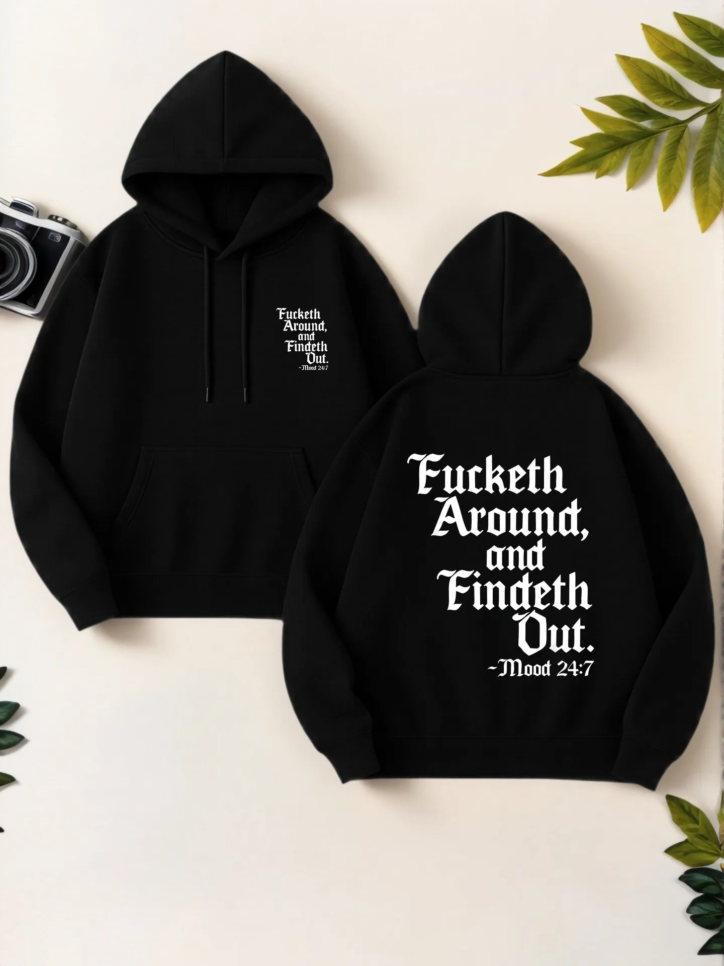 هوديي نسائي برسومات جرافيك، طباعة حروف، ملابس شارع كاجوال، مزيج قطن، ملابس يومية غير رسمية، للرجال #1