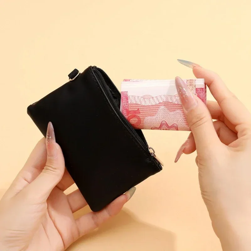 Mini monedero de cuero PU para hombre y mujer, tarjetero delgado de Color sólido, billetera de bolsillo para monedas, tarjetero, bolsas