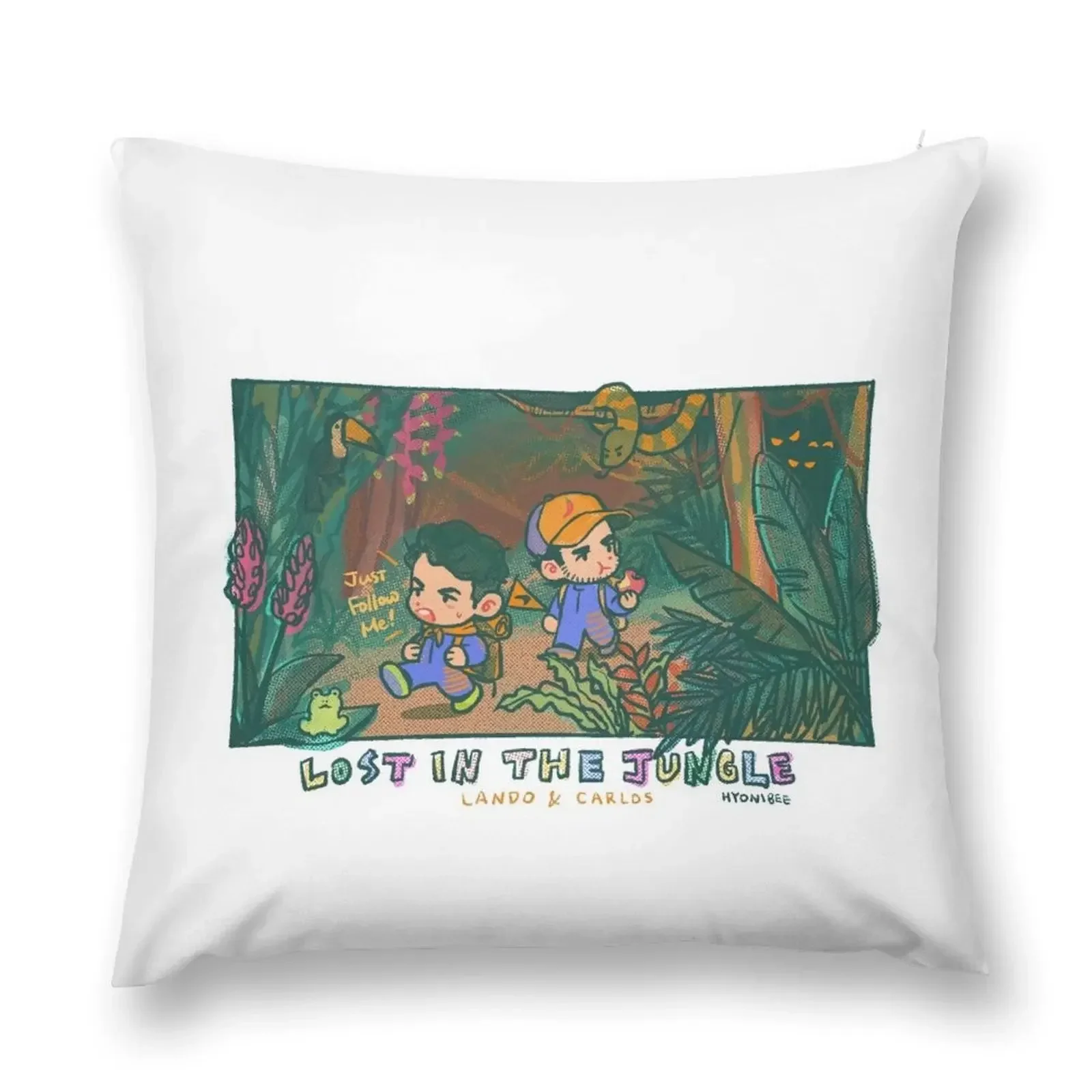 

lando & carlos lost in the jungle Throw Pillow Pillowcases For Pillows christmas ornaments 2025 pillow