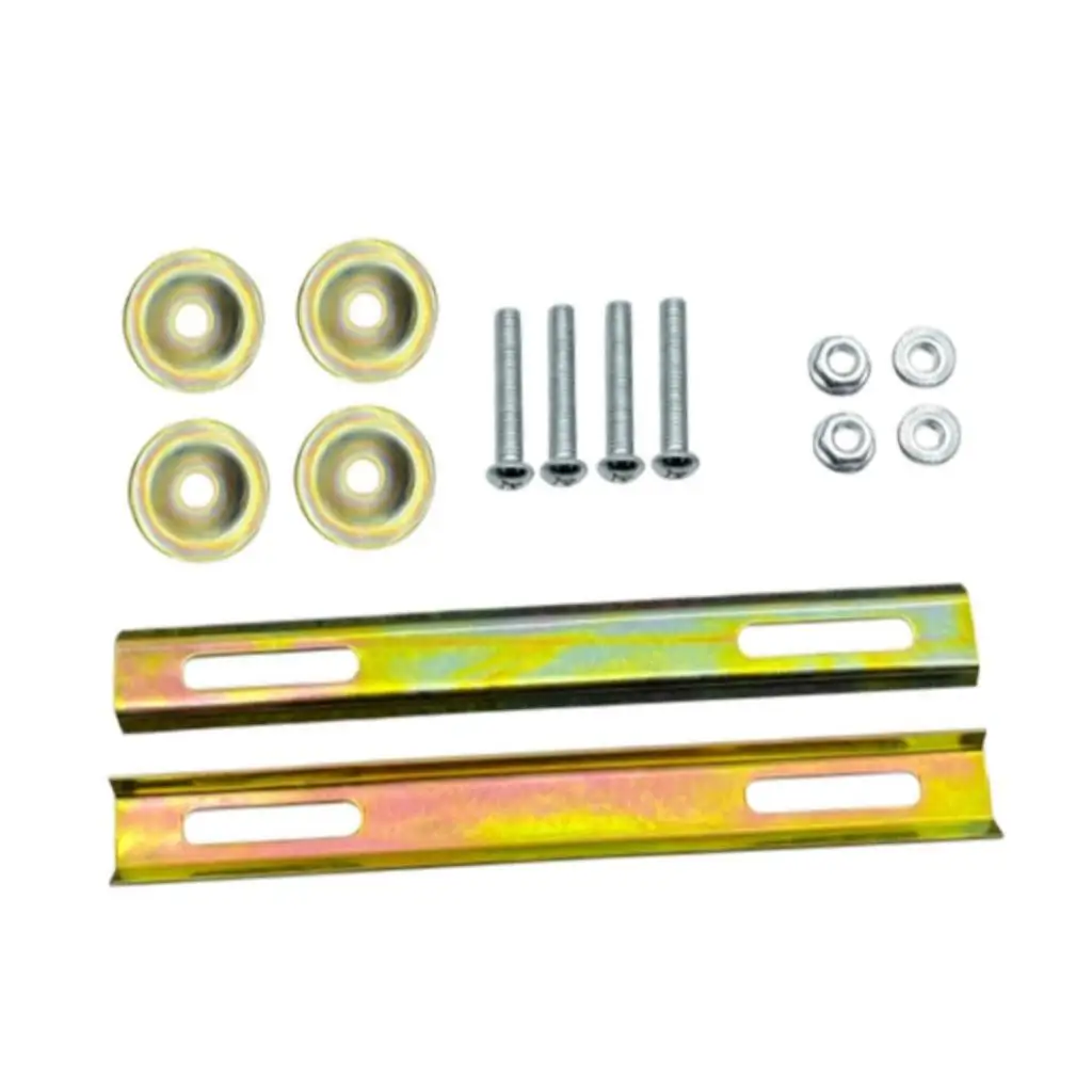Durable Iron Mounting Brackets Motorbike Basket Holder Plates Complete Install Kit with Hardware for Cargo Rack