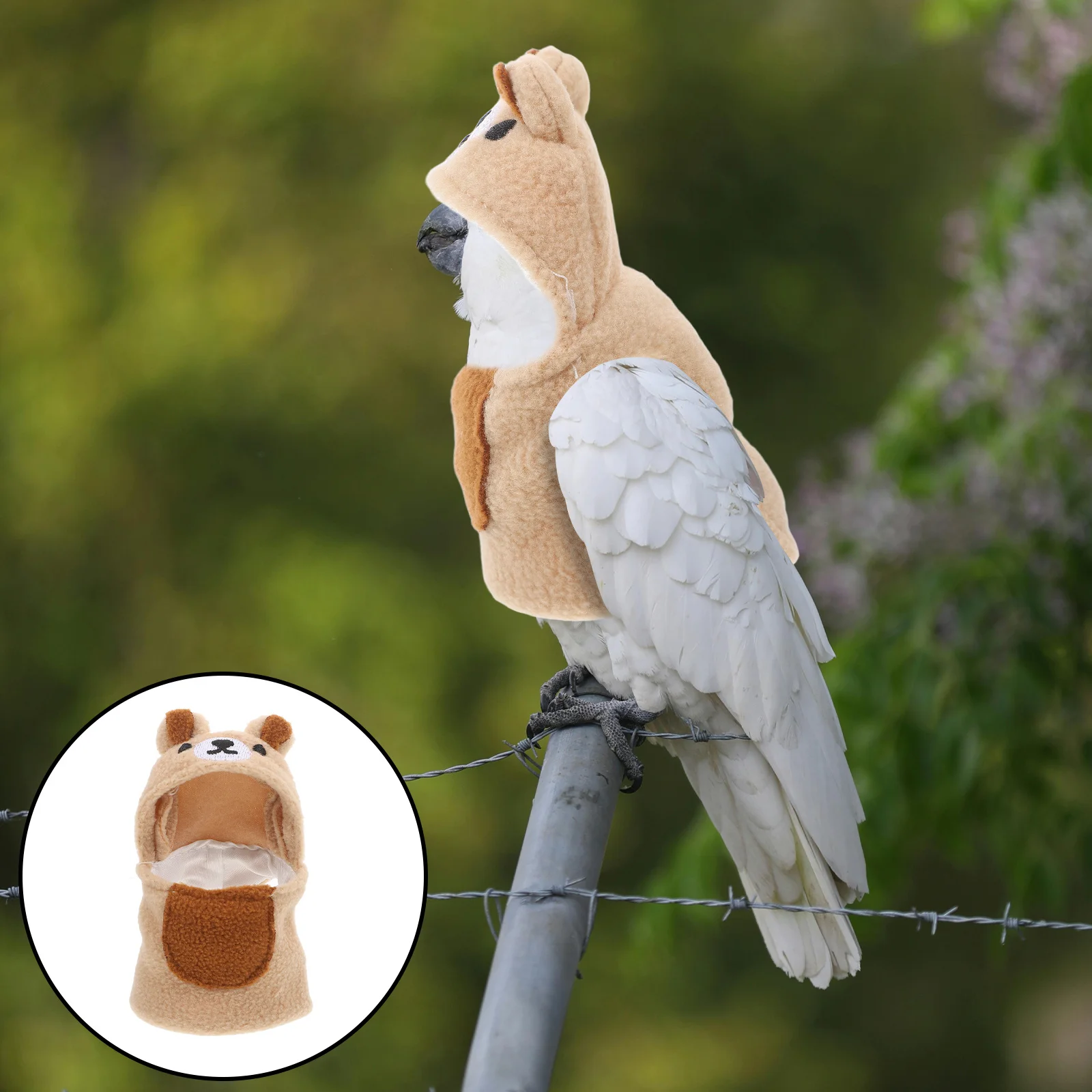 

Thickened Warm Cockatiel Flight Jacket Chenille Parrot Shirt Clothes Cozy Winter Wear Easy Open Fits Various Sizes