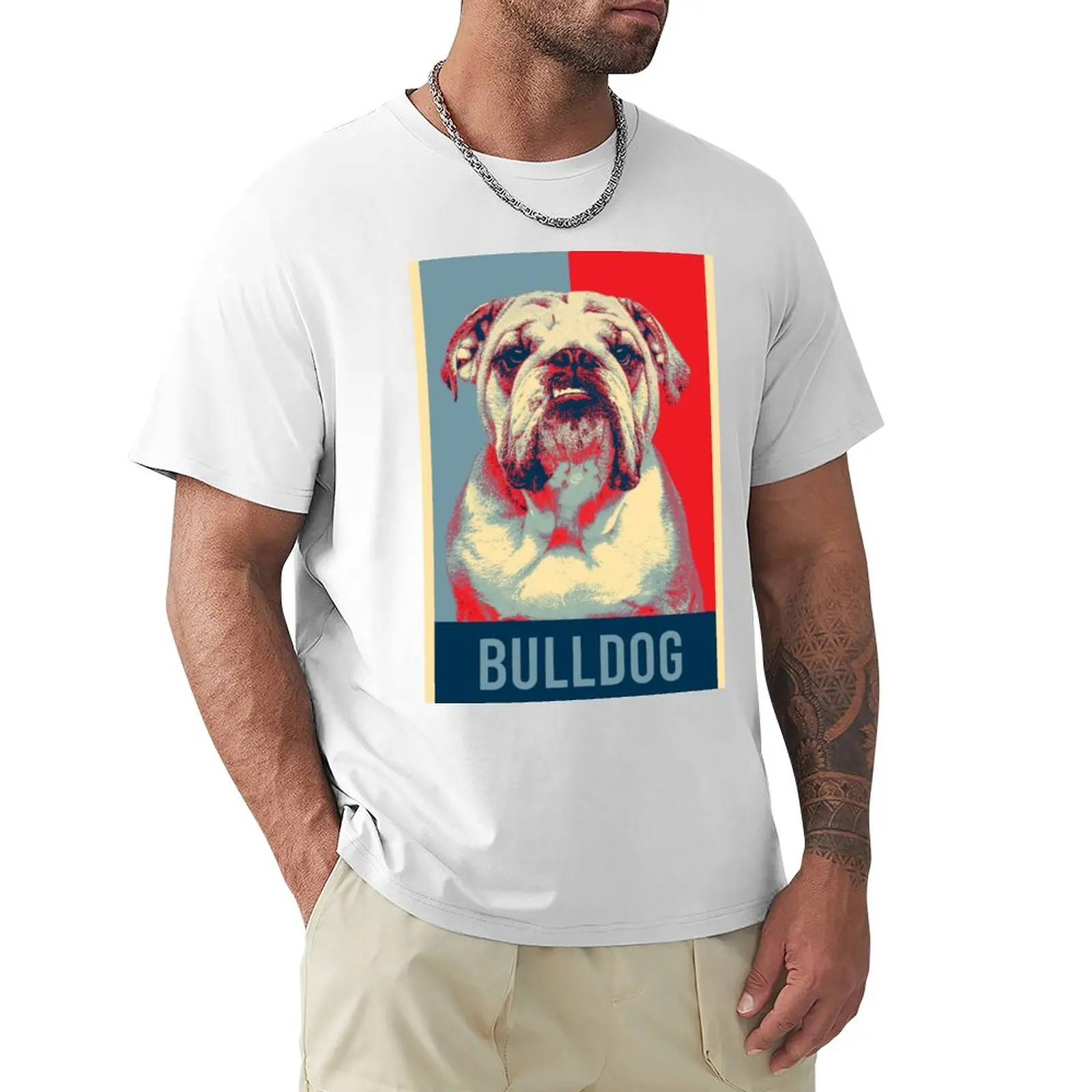 

English Bulldog Dog Portrait Pop Art T-Shirt T-shirt short blank t shirts sweat shirts korean fashion plain black t shirts men