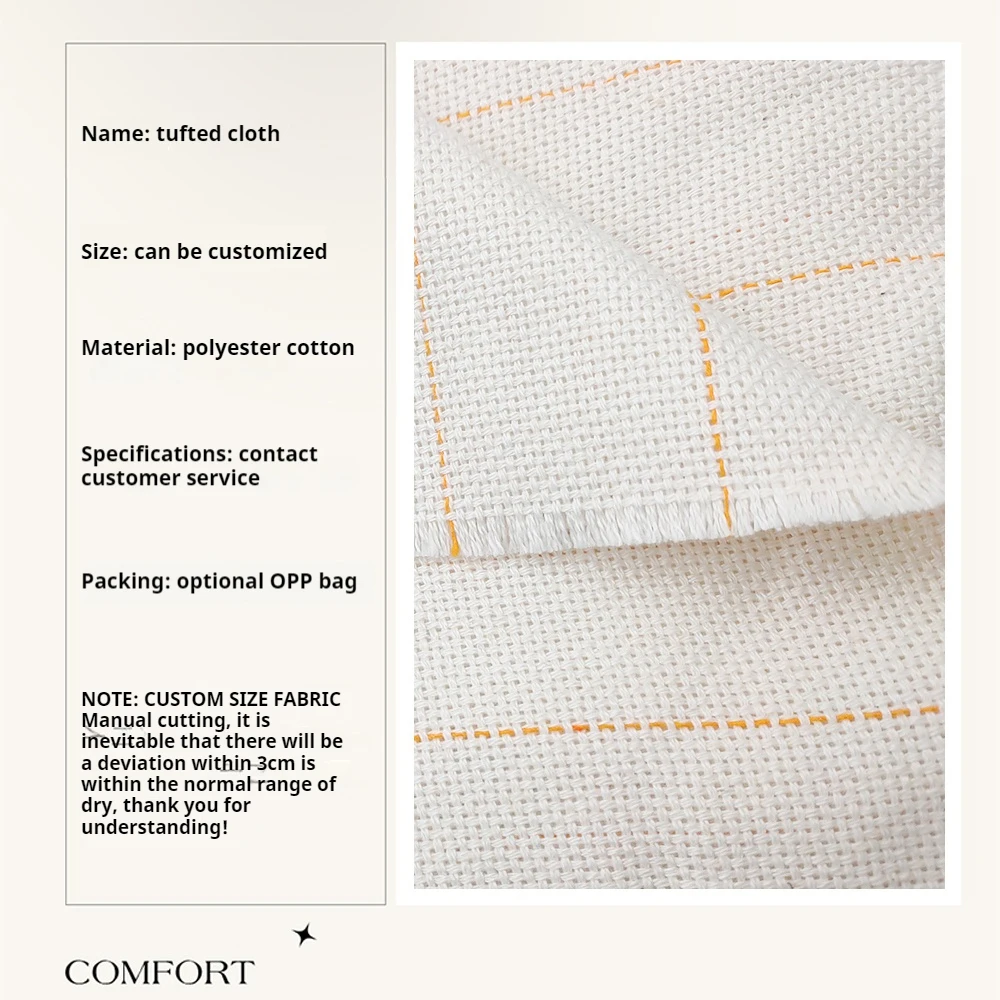 Premium Primary Tufting Cloth with Marked Lines, Monk Cloth for Rug-Punch, DIY Punch Needle Carpet Making Supplies view 5