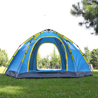 5-8 Person Outdoor Camping  Automatic Tent 2 Door 4 Window Waterproof Sunscreen UV Protection Large Space Mongolian Yurt Tent