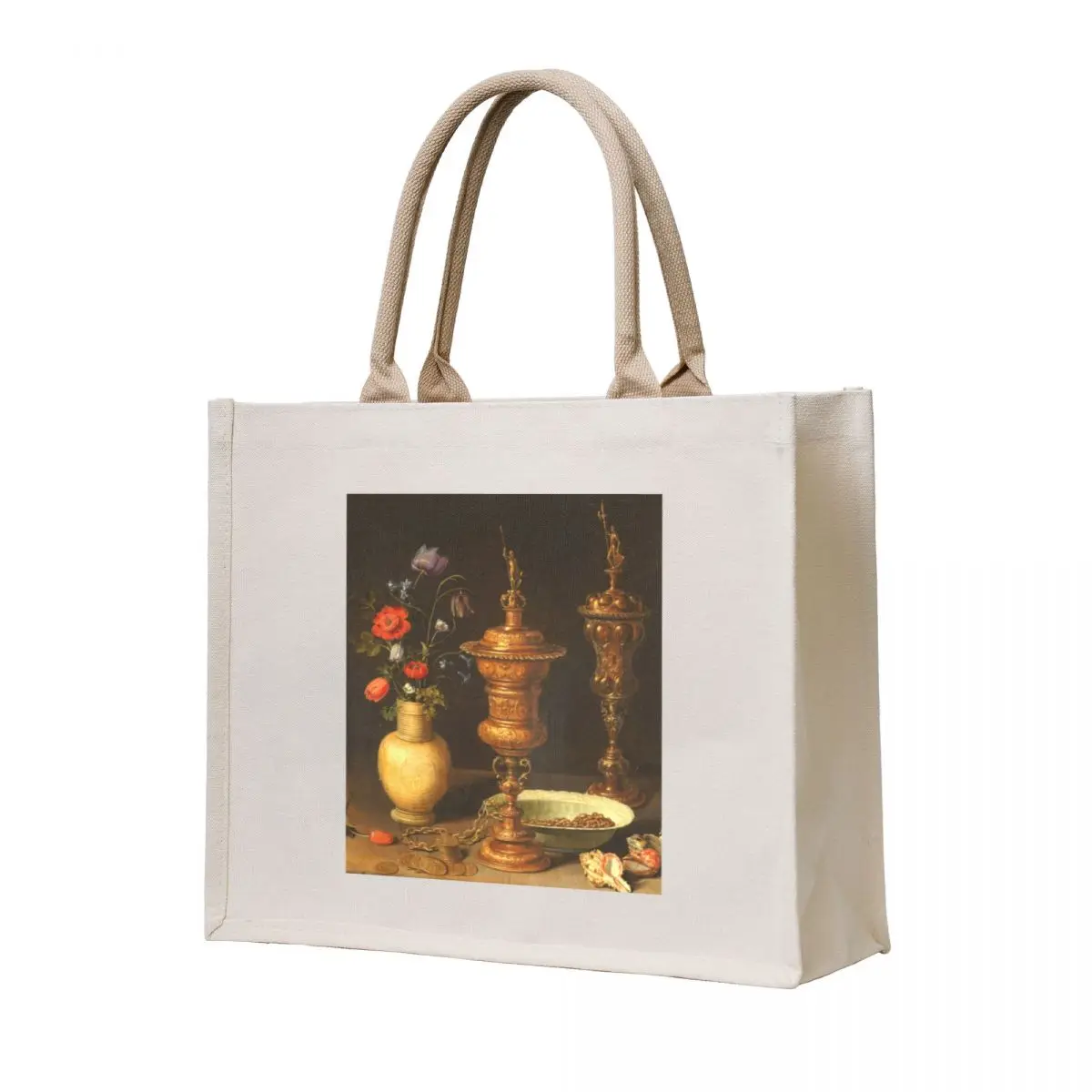 

Still Life with Flowers and Gold Cups of Honor - Clara Peeters Tote Bag cute tote bag Women's tote bag Shopper