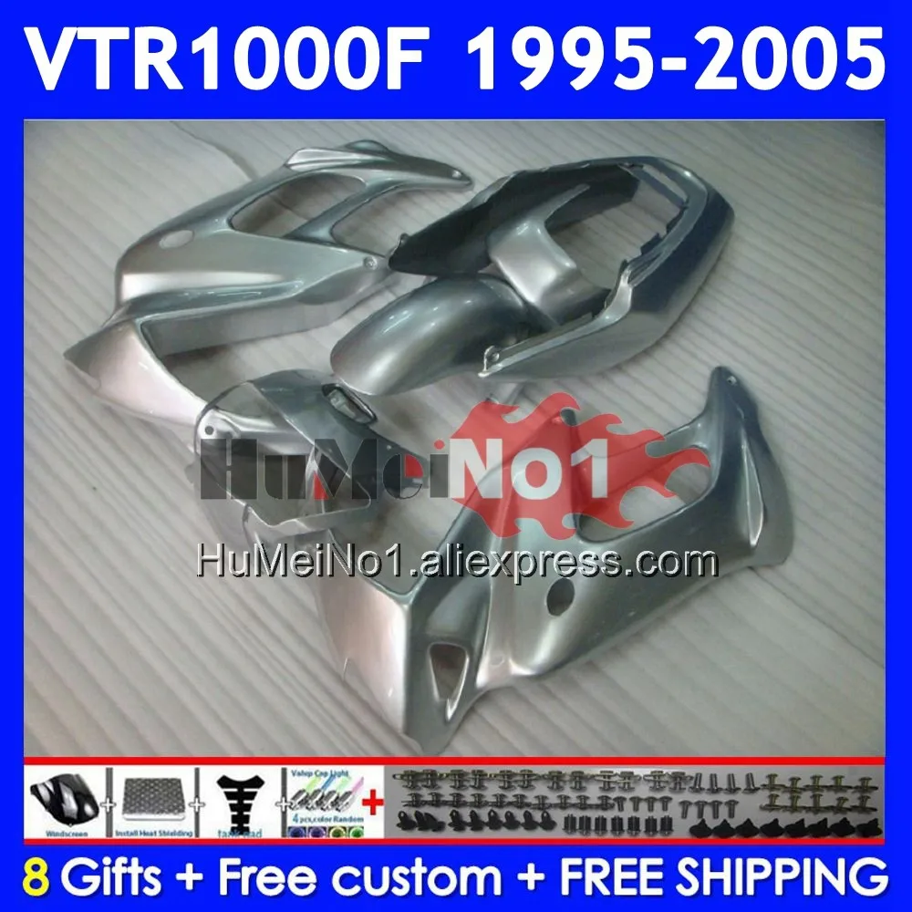 SuperHawk For HONDA VTR1000F 95 96 97 98 99 00 ALL silvery 66No.17 VTR1000 F VTR 1000 F 1000F 2001 2002 2003 2004 2005 Fairing