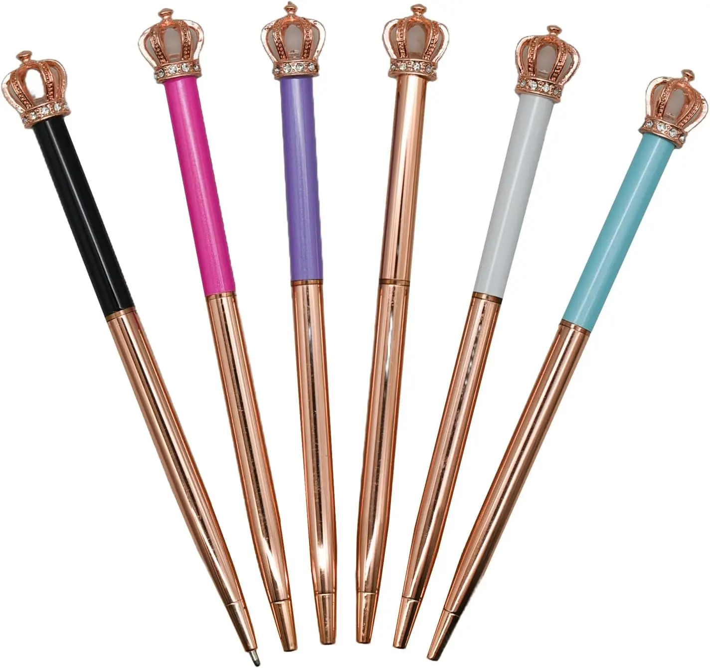 

Shiny Metal Crown Ballpoint Pens, Crystal Design Office & School Stationery, Metal Pens, Office Supplies