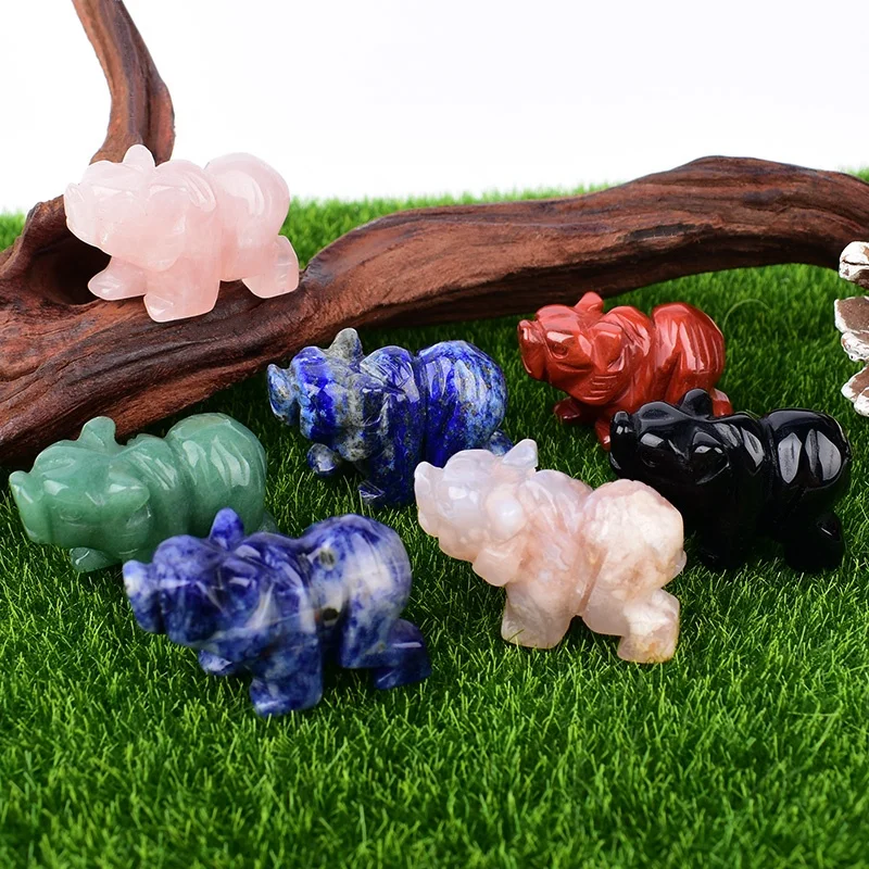 Natural Crystal Stone Bear Ornaments Cute Animals Figurine Reiki Healing Crystal Mineral Specimen Crafts Home Decor Souvenir