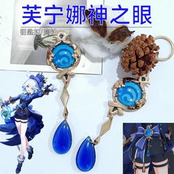 Game Genshin Impact Furina cosplay Prop Hydro Vision keychain Breastpin Focalors Pendant Halloween Carnival Party Prop Gifts